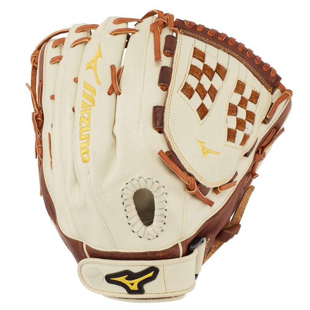 Womens Mizuno Classic Series Fastpitch 12.5" Softball Gloves Silver/Brown Philippines (KVQLGE563)